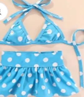 Aliyah Swimsuit (Blue Polka Dot)
